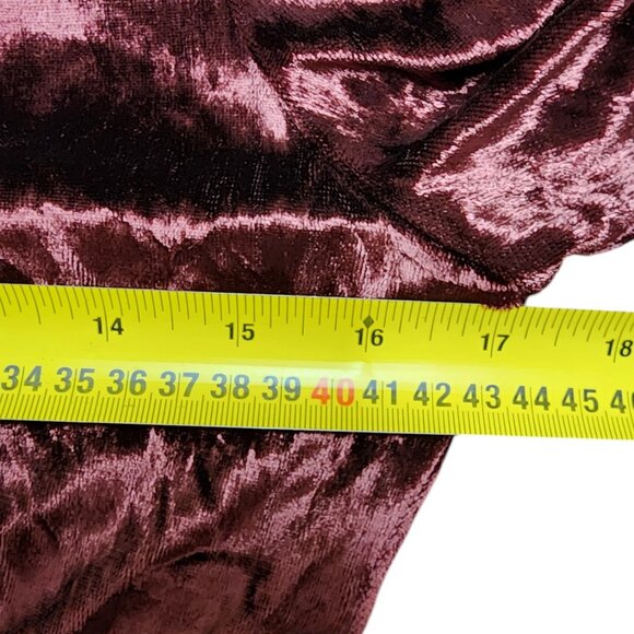 Agent Provocateur Burgundy Velvet Dress Size 14 Long Sleeve Asymmetric Zipper - Picture 13 of 16